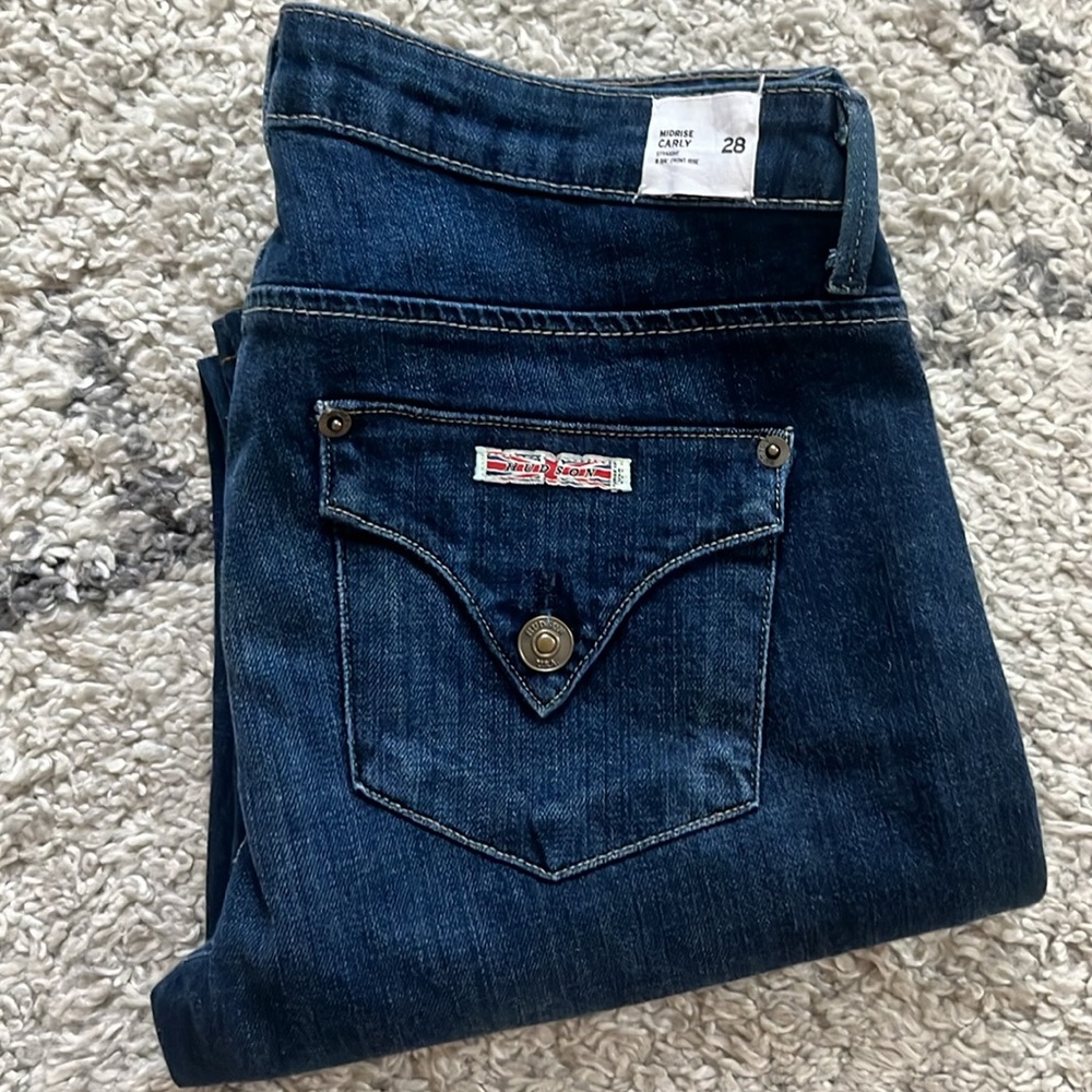 Hudson Jeans Dark Blue Straight Leg Women Jeans - Picture 2 of 8